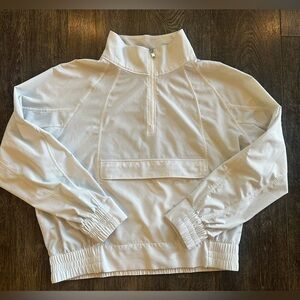 Athleta Cream Textured Top